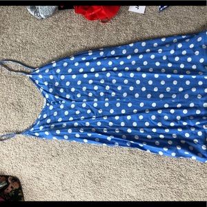 Blue polka dot sundress